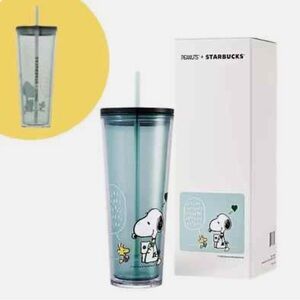 Peanuts + Starbucks Limited Edition Venti 24oz Snoopy Cold Cup Tumbler